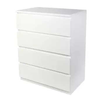 Комод Альма 4 ящика 79.6x99.2x48.2 см ЛДСП цвет белый