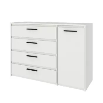 Комод Лион 4 ящика 120х84х41,6 см ЛДСП цвет белый
