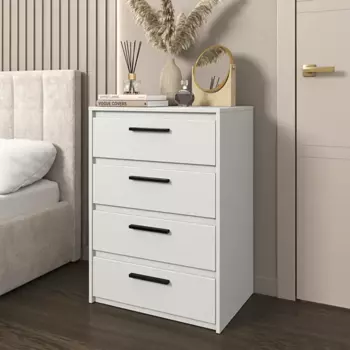 Комод Лион 4 ящика 60х84х41,7 см ЛДСП цвет белый