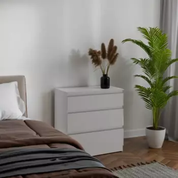 Комод Реан 3 ящика 70x71.4x39.6 см ЛДСП цвет белый