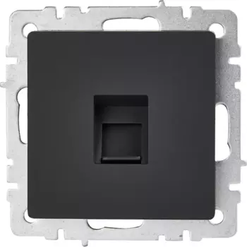 Компьютерная розетка встраиваемая IEK Brite РК10-БрГ RJ45 UTP cat 5e цвет графит