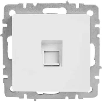 Компьютерная розетка встраиваемая IEK Brite РК11-БрБ RJ45 UTP cat 6 цвет белый