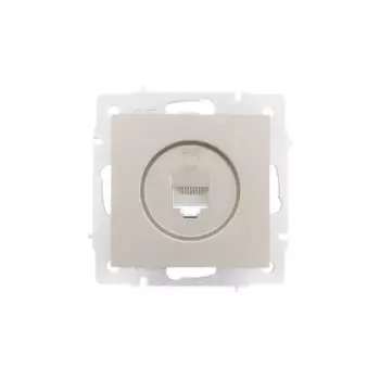 Компьютерная розетка встраиваемая Lezard Vesna без заземления цвет титан