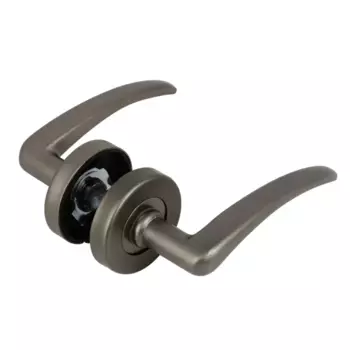 Комплект дверных ручек на розетке Edson E 015-S цвет графит