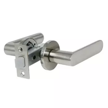 Комплект дверных ручек на розетке Edson PS2R2 без запирания цвет никель