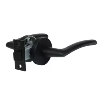 Комплект дверных ручек на розетке Edson PS3R4 без запирания цвет черный