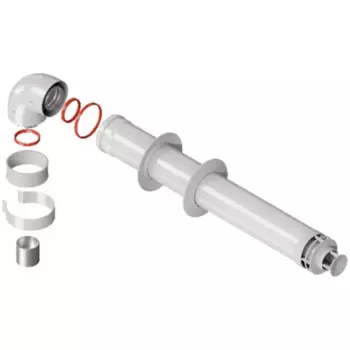 Комплект дымохода Rommer стандарт 60/100 - 900мм хомут в комплекте + втулка D60 L-50 RCA-6010-210900