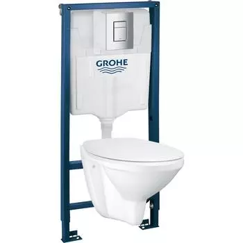 Комплект инсталляция с унитазом и кнопкой Grohe Solido