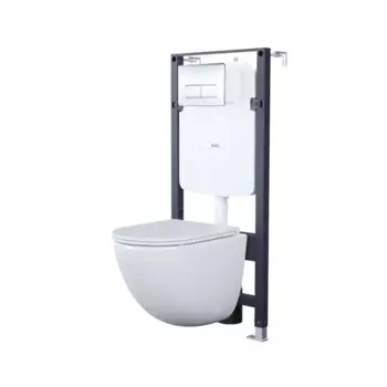 Комплект инсталляция с унитазом Iddis ODDAX01i73 безободковый с микролифтом клавиша цвет хром