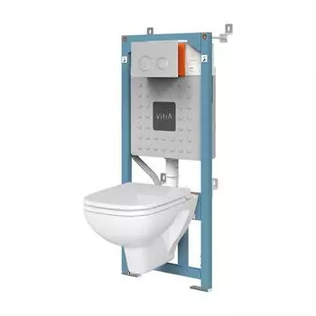 Комплект инсталляция с унитазом Vitra Aster с кнопкой