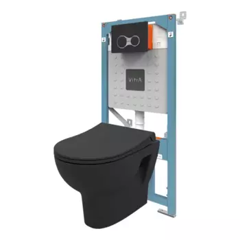 Комплект инсталляция с унитазом Vitra Stern 9016B083-7203 цвет черный
