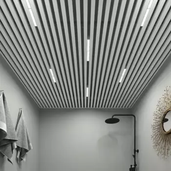 Комплект кубообразного реечного подвесного потолка для входных групп, санузлов и лоджий 2x2м AR C 30/27 белый матовый