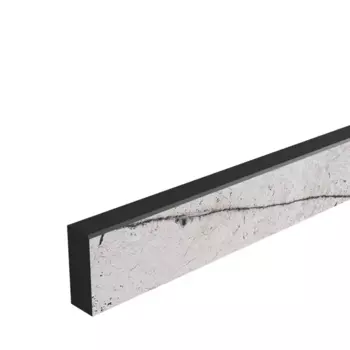 Комплект плинтусов Мугла 120x4 см 1 шт 60x4 см 2 шт HPL-пластик цвет серо-белый
