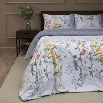 Комплект постельного белья Amore Mio Шафт евро сатин разноцветный