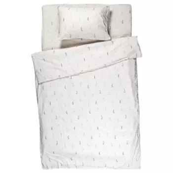 Комплект постельного белья Дом снов Банни полутораспальный бязь бежевый