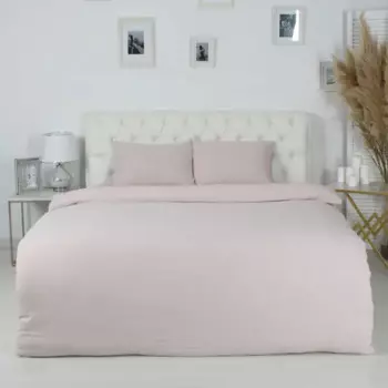 Комплект постельного белья евро полисатин жемчужный