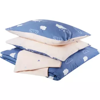 Комплект постельного белья Mona Liza Clouds полутораспальный сатин синий