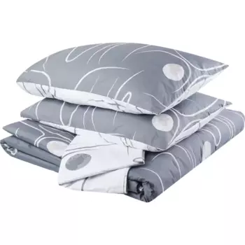 Комплект постельного белья Mona Liza Italics полутораспальный Plus сатин серо-белый