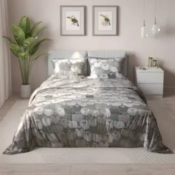 Комплект постельного белья Mona Liza Овечки полутораспальный поплин зеленый