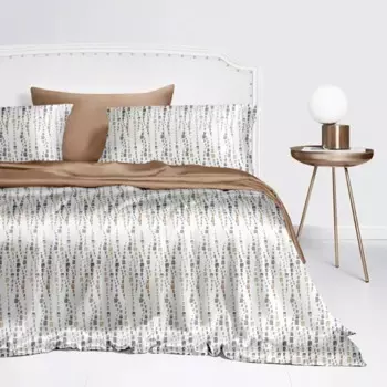 Комплект постельного белья Mona Liza Fred евро тенсель коричневый