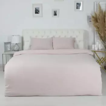 Комплект постельного белья полутораспальный полисатин жемчужный