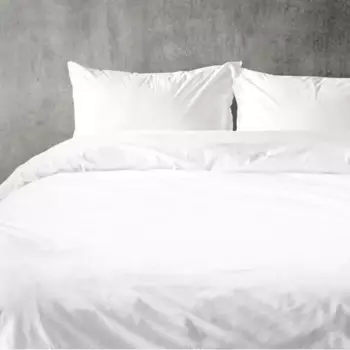 Комплект постельного белья полутораспальный перкаль белый
