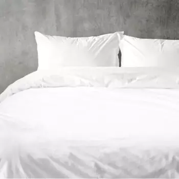 Комплект постельного белья полутораспальный перкаль белый 50x70 см