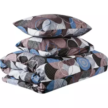 Комплект постельного белья Шуйские ситцы Дом снов Шейпс евро разноцветный