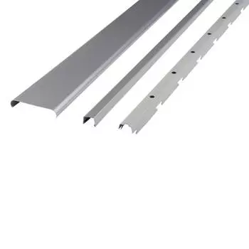 Комплект потолка для туалета 1.35x0.9 м цвет металлик/хром