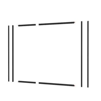 Комплект профилей и фурнитуры для душевой ширмы Sensea Easy 120x80 см цвет черный