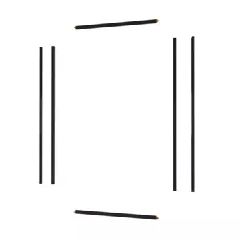 Комплект профилей и фурнитуры для раздвижной душевой двери Sensea Easy 120 см цвет черный