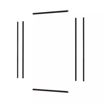 Комплект профилей и фурнитуры для раздвижной душевой двери Sensea Easy 130 см цвет черный