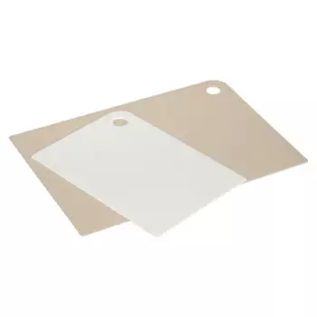 Комплект разделочных досок Idi Land 34.7x24.7/24.7x17.4 см пластик цвет бежевый 2 шт