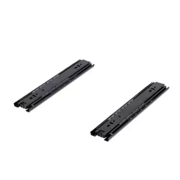 Комплект шариковых направляющих Samet 250 мм, без доводчика, сталь, цвет черный