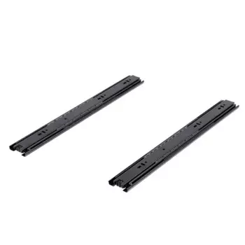 Комплект шариковых направляющих Samet 400 мм без доводчика сталь цвет черный