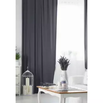 Комплект штор на ленте 145x280 см цвет темно-серый