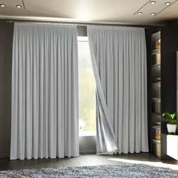 Комплект штор на ленте блэкаут Miamoza Dark 150x250 см цвет светло-серый