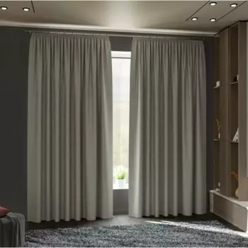 Комплект штор на ленте блэкаут Miamoza Nola 150x250 см цвет серо-коричневый