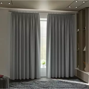 Комплект штор на ленте блэкаут Miamoza Nola 150x250 см цвет темно-серый