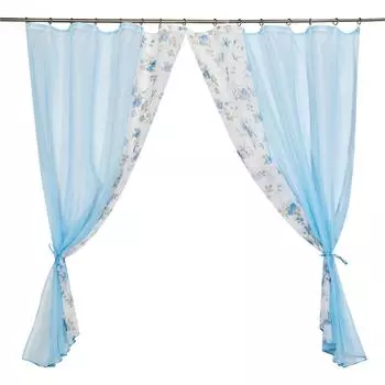 Комплект штор на ленте для кухни "Арина" 240x160 см цвет голубой