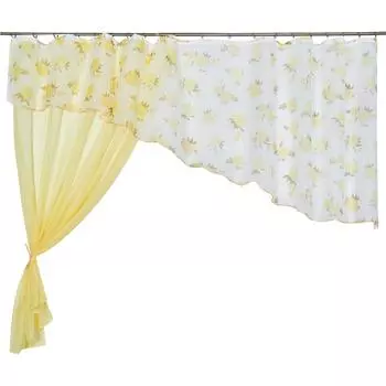 Комплект штор на ленте для кухни "Византия" 280x160 см цвет желтый