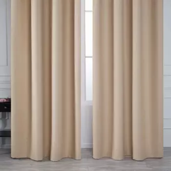 Комплект штор на ленте Кларис 140x280 см цвет персиковый