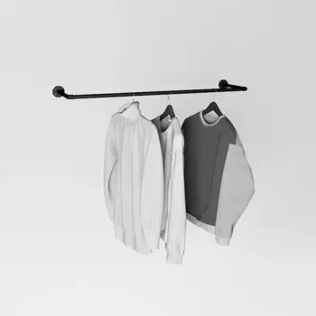 Комплект системы хранения Larvij PIPE09 7.5x100.5x8.5 см цвет черный