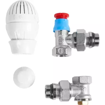 Комплект термоклапанов Giacomini Ду15 Ру10 1/2" угловое подключение