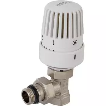 Термостатический комплект для радиатора угловой Heizen 1/2" с термостатической головкой M30x1.5