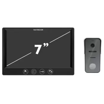 Комплект видеодомофона Skybeam 94712HA+94208-1080PBL 7" цвет черный