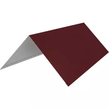 Конек плоский 146x146 мм 2 м RAL 3005 красный