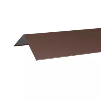 Конек плоский 150x150 2 м 0.4 мм RAL 8017 коричневый