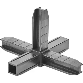 Коннектор 5 для профилей Лофт 15x15 мм пластик черный