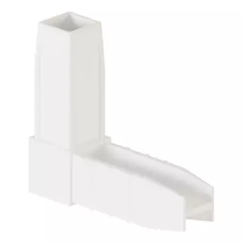Коннектор для штанги 2 Лофт пластик цвет белый